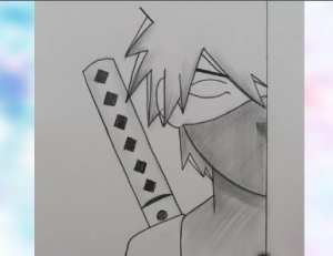 Рисуем Аниме Какаши