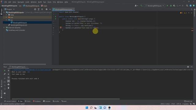 Lesson 4 Programming with Java with IntelliJ Idea: Inputting with Scanner смотреть онлайн