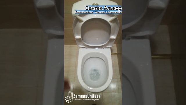 Замена унитаза с установкой под ключ - Santek Алькор смотреть онлайн