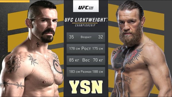 UFC БОЙ Юрий Бойка vs Конор Макгрегор РЕВАНШ (com.vs com.)