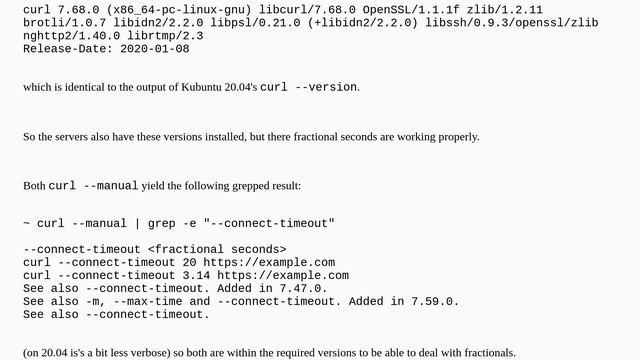 curl: option --connect-timeout: expected a proper numerical parameter смотреть онлайн