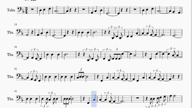Tuba Sheet Music: How To Play Don't Think Twice (Kingdom Hearts) By Utada Hikaru