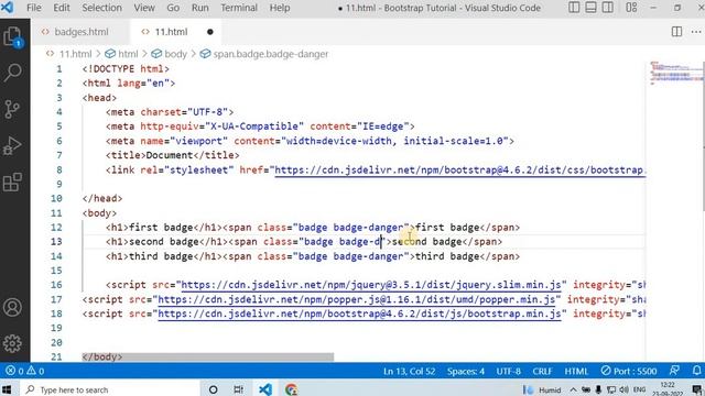 #11 bootstrap badges | contextual badges | in hindi смотреть онлайн
