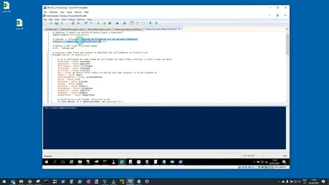 Criação de utilizadores com Powershell e Excel смотреть онлайн