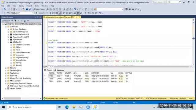 Module 4 SQL Arithmetic, Comparison, Logical Operators смотреть онлайн