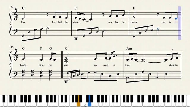 One Moment In Time - Whitney Houston - Advanced Piano Tutorial. смотреть онлайн