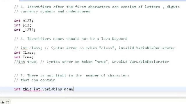 5. Identifiers in Java смотреть онлайн