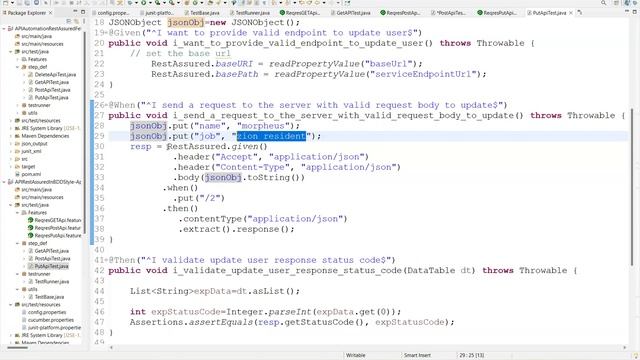 RestAssured API Automation POST PUT DELETE Feature StepDef design APR 21 2023 смотреть онлайн