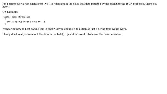 Salesforce: JSON Deserialize Byte Array смотреть онлайн