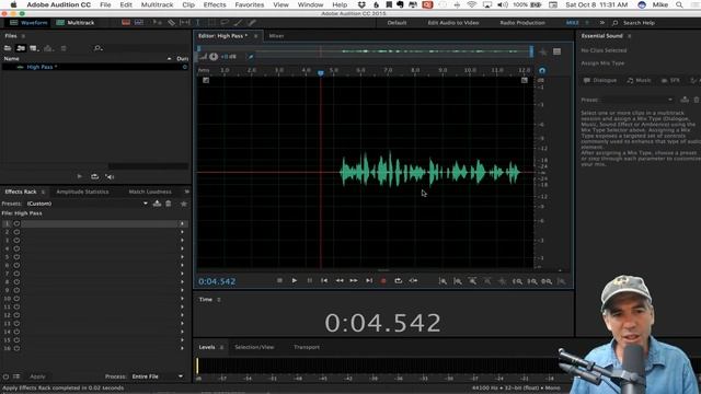How to apply High Pass Filter using Parametric EQ in Adobe Audition смотреть онлайн