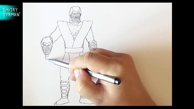 How to draw Fatality Sub Zero, Mortal Kombat, Как нарисовать Фаталити Саб Зиро, Мортал Комбат смотреть онлайн