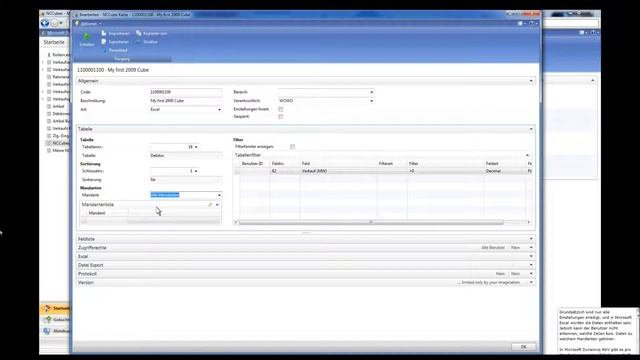 NC Cube Tutorial 7 - Microsoft Dynamics NAV 2009 RTC - DE смотреть онлайн