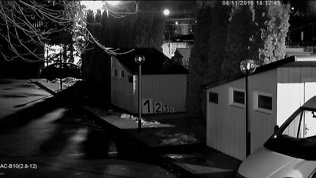 Камера OZERO AC-B10 (2.8-12). Улица. Ночь. Фокус 12 мм. смотреть онлайн