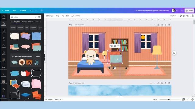 Canva children's book tutorial. How to build a room in a scene. - Video 8 смотреть онлайн