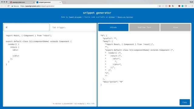 Super Fast Snippet Generation for VSCode, Sublime Text & Atom смотреть онлайн