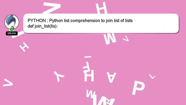 PYTHON : Python list comprehension to join list of lists смотреть онлайн