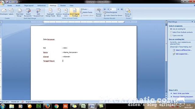 Merubah format tanggal di mailing word dan excel 2007 смотреть онлайн