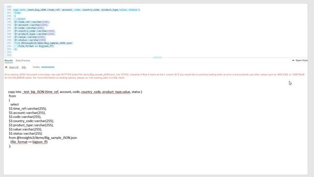 How to upload Big JSON file to Snowflake смотреть онлайн