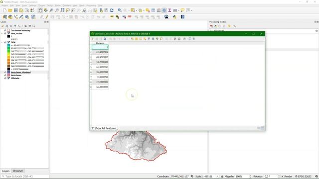 Create a Hypsometric Curve from a DEM using QGIS смотреть онлайн