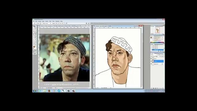 Как рисовать шарж в Photoshop смотреть онлайн