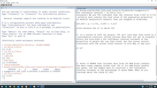 Finding CI for a Proportion in R (z) смотреть онлайн