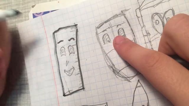 Урок рисования номер 4 рисую линейку, ластик , тетрадку , книгу и карандаш ✏️?? смотреть онлайн