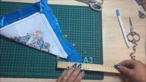 10.Шьём наволочку с вышивкой на подушку 30 на 30 см