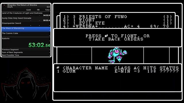 Wizardry IV: The Return of Werdna (DOS) Any% Speedrun in 1:46:16 смотреть онлайн
