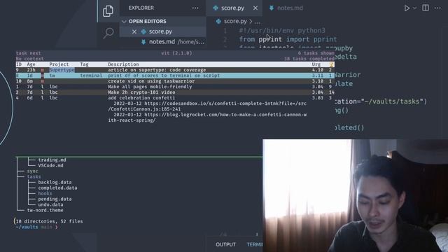 Taskwarrior: Terminal-based task management for getting things done (GTD) | Productivity tutorial смотреть онлайн