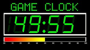100 Seconds Countdown (Digital Game Clock Version , Remix BBC Countdown , 50FPS)
