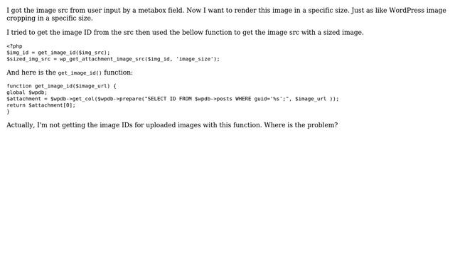 Wordpress: How to crop image from image src in a specific size? смотреть онлайн