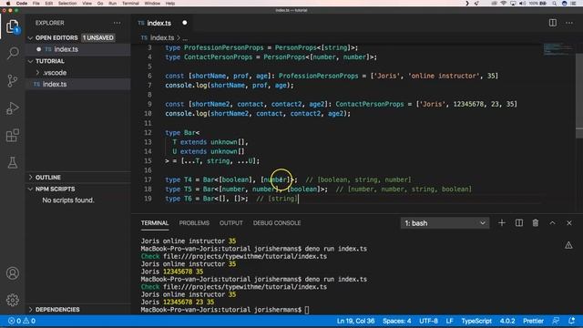Variadic tuples (new in typescript 4.0) смотреть онлайн