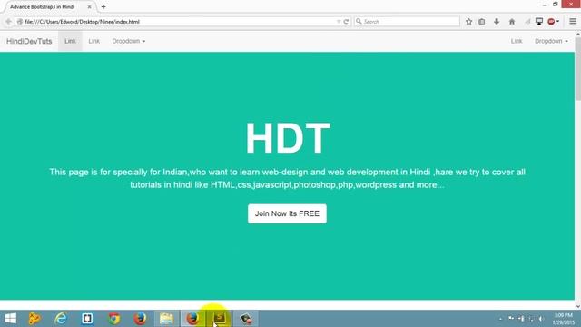 Advance bootstrap3 tutorials in hindi part 08 | Automatic Dropdown Menu смотреть онлайн
