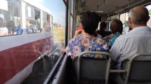 поездка на трамвае Татра т6в5 1011 маршрут 24.