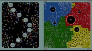 Multiply or Release - Territory War - Marble Race on sine wave - Neon bubble battle with 4 colors