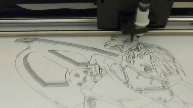 HP7550 pen plotter drawing смотреть онлайн