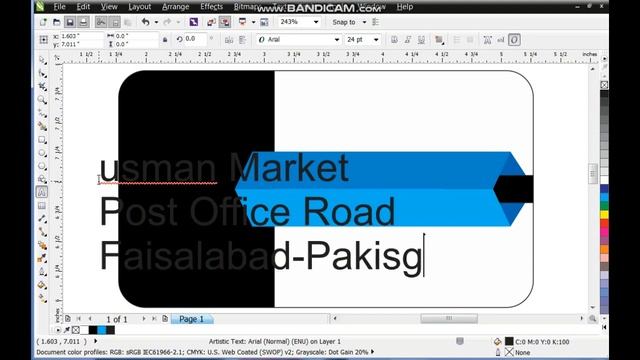Creative Business Card Design Using Coreldraw X6 by Ahsan Sabri смотреть онлайн