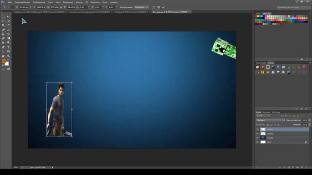 как сделать шапку для канала в Photoshop CC в 2016 году ? смотреть онлайн