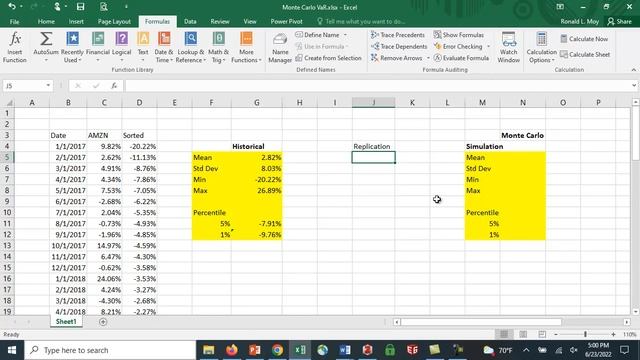 Value at Risk in Excel Historical vs Monte Carlo Methods смотреть онлайн