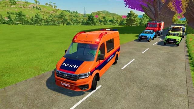 ?? EPIC TRANSPORTING! ? FIRE DEPARTMENT, ? AMBULANCE, POLICE & FORD RANGER with MAN TRUCKS - FS 22? смотреть онлайн