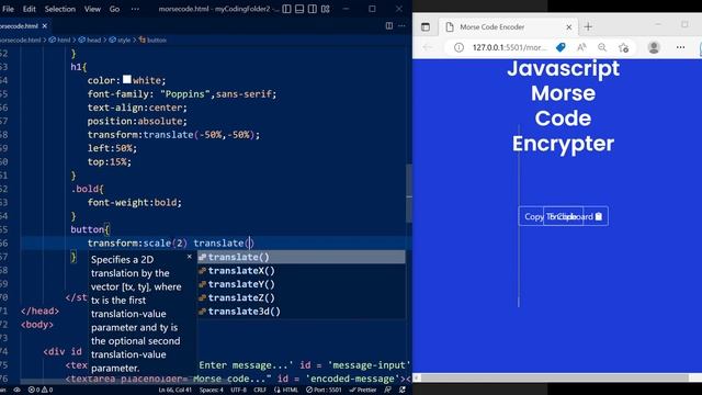 Build a Morse Code Encrypter using Javascript, HTML & CSS смотреть онлайн