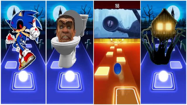Siren Head 🌟 Choo Choo Charles 🌟 Mcqueen Eater 🌟 Spider train ⚡ Tiles Hop EDM Rush! смотреть онлайн