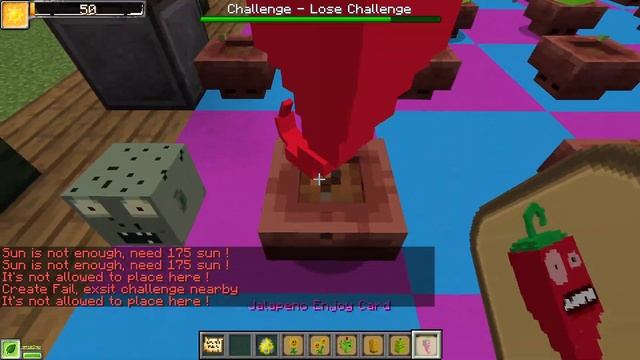 Plants vs. Zombies in Minecraft 2 (IMPOSSIBLE TO WIN) смотреть онлайн