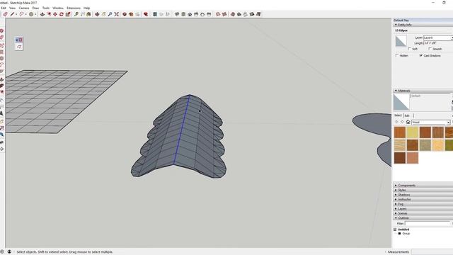 Organic Modeling of Shapes in SketchUp with Sandbox Editing - Applying a Grid смотреть онлайн