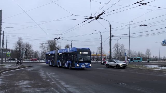 Новинка! Троллейбус ВМЗ-6215.01 "ПРЕМЬЕР" на улицах Санкт-Петербурга #троллейбусное#trolleybus смотреть онлайн