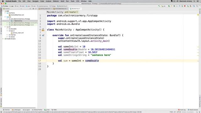 Kotlin Variables and Values - Kotlin Android - 03 смотреть онлайн