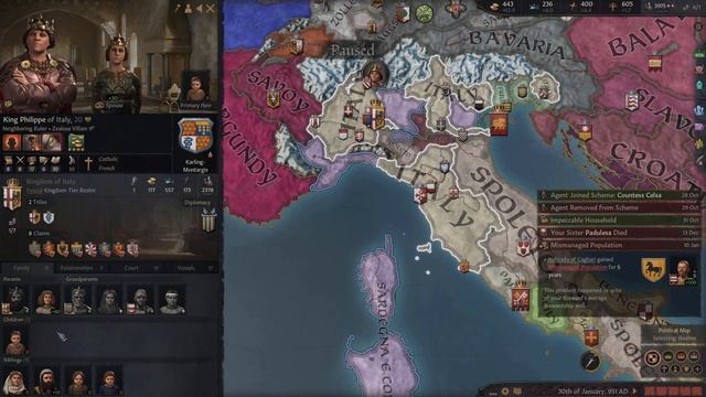 Simply Taking over Italy - E2 - From Sardinia to Italia - Crusader Kings 3 смотреть онлайн