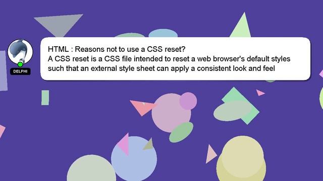 HTML : Reasons not to use a CSS reset? смотреть онлайн