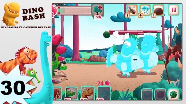 Dino Bash Dinosaurs Vs Cavemen Defense EP 30 Levels 85,86,87 Got Frosty Dino
