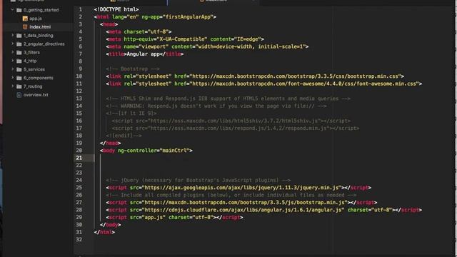 AngularJS 1.6.x Tutorial - 1 - Getting Started смотреть онлайн